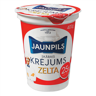 Picture of Jaunpils pienotava - Sour cream 25%, 400g (box*12)