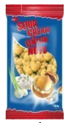 Picture of JEGA - Peanut in a crispy shell sour cream and onion taste "Jėga" 200g (box*7)