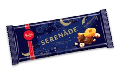 Picture of LAIMA - Serenāde Dark choc.apri.and hazel.200g (box*9)