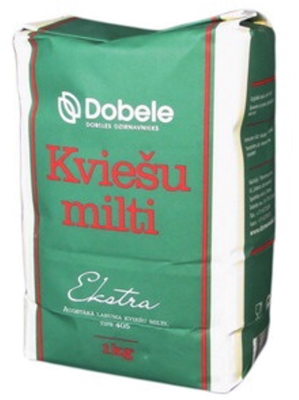 Picture of DOBELES DZIRNAVNIEKS - Ekstra wheat flour, 1kg (box*10)