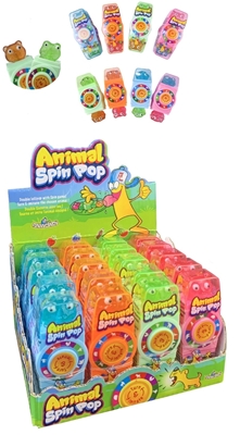 Picture of FUNNY CANDY ANIMAL SPIN POP (box*20) £/box