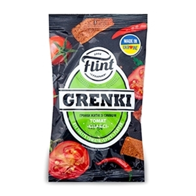 Picture of Rye Croutons With Spicy Tomato Flavour "Grenki", Flint (box*70) 70g