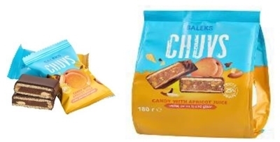 Picture of SALEKS - Wafer candies "CHUVS", apricot, 180G (box*16)