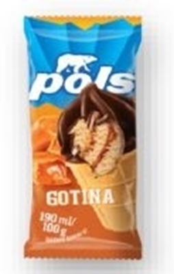 Picture of RPK - POLS WAFFLE CUP ICE CREAM CARAMEL WITH HAZELNUT 190ml (box*24)
