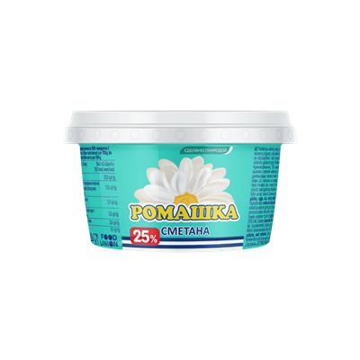 Picture of RPK - Sour cream Romashka 25% 180g (in box 18)